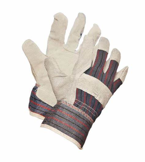Split Leather Rigger Glove with Stripes Sold By DZ